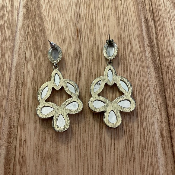 Gold and mint earrings - Picture 2 of 2